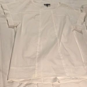 Lafayette 148 White short sleeve blouse